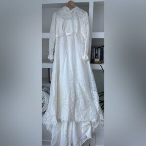Vintage 1960sAlfred Angelo original by Edythe White Bridal Gown w headpiece veil